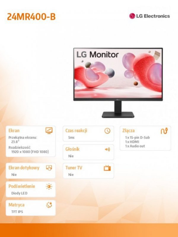 Monitor 24MR400-B 23.8 cala IPS FHD AMD FreeSync