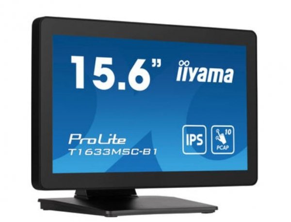 Monitor 15.6 cala ProLite T1633MSC-B1 poj.10pkt,IP54,IPS,USB