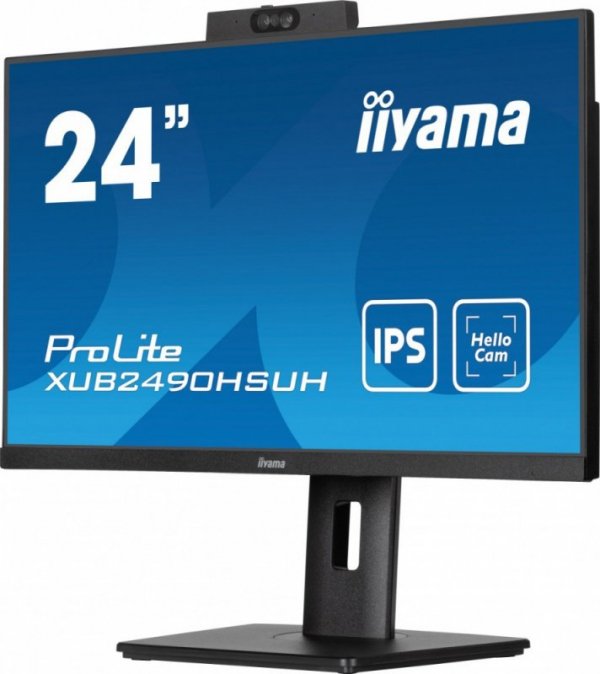 Monitor 24 cale XUB2490HSUH-B1 IPS,FHD,CAM,MIC,HDMI,DP,3xUSB(3.2),  100Hz,250cd,4ms,ADAPTIVE SYNC,FlickerFree,2x2W,WINDOWS HELLO