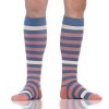VIM&VIGR - podkolanówki uciskowe II stopnia kompresji - NYLON  - granatowe w beżowo-miedziane paski