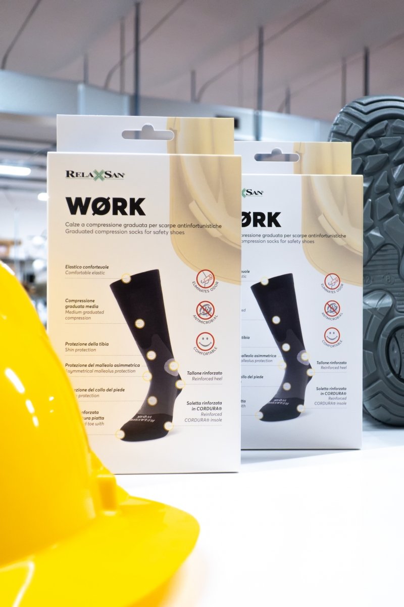 RELAXSAN  WORK Skarpety przeciwżylakowe do obuwia ochronnego  (ucisk 18-22 mmHg)