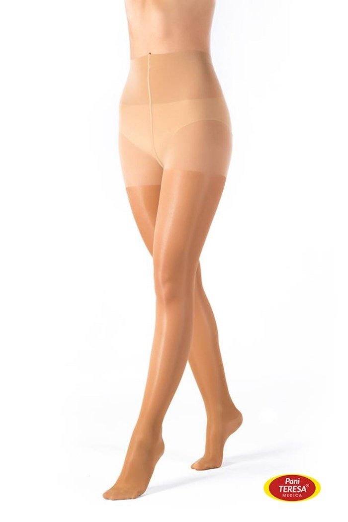 PANI TERESA PREMIUM delicate Rajstopy medyczne uciskowe CCL 2 - TRANSPARENTNE