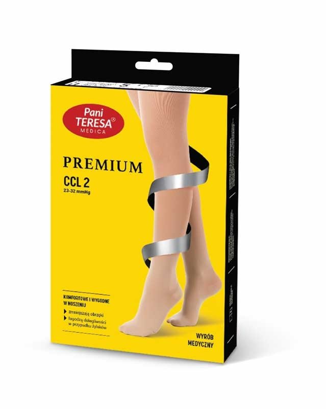 PANI TERESA PREMIUM Podkolanówki medyczne uciskowe CCL 2