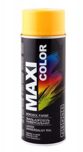 Żółty zloty lakier farba spray maxi RAL 1004 emalia uniwersalna 400 ml 