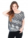 Bluzka z wzorem, fason nietoperz, Kreator Studio Mody, rozmiar 44