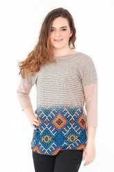 Tunika, kimono, rękaw 3/4, Kreator Studio Mody, rozm. 46