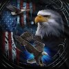 Tribal Eagle - Liquid Blue