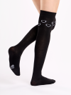 Black and White Hearts - Knee Socks Good Mood