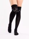 Black and White Hearts - Knee Socks Good Mood