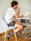 Coffee Beans - Mens Fitted Trunks - Good Mood