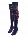 Pink & Red Geranium - Knee Socks