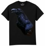 Koszulka z krukiem czarna - Raven - TCH