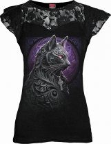 Celtic Whiskers - Lace Sleeve Top - Spiral - Damska
