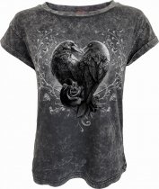Raven Heart - Acid Wash Turnup Spiral