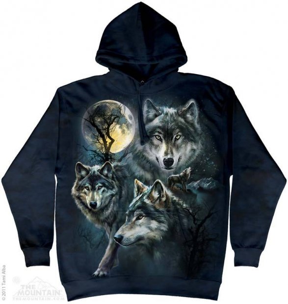 Moon Wolves Collage - Mikina The Mountain