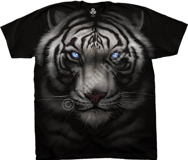 Majestic White Tiger - Liquid Blue