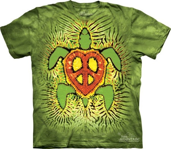 Tie Dye Rasta Peace Turtle - The Mountain