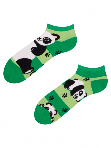 Panda a Pruhy - Krátké Ponožky Good Mood
