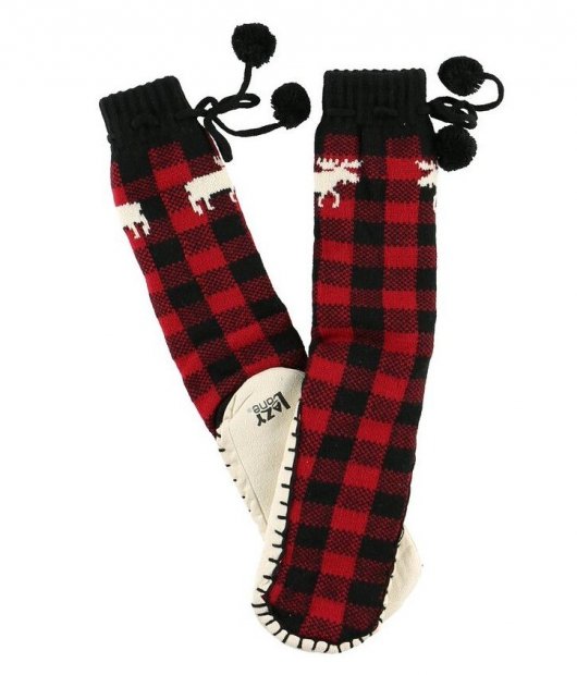 Moose Plaid Mukluk - Ponožky do bačkor - LazyOne