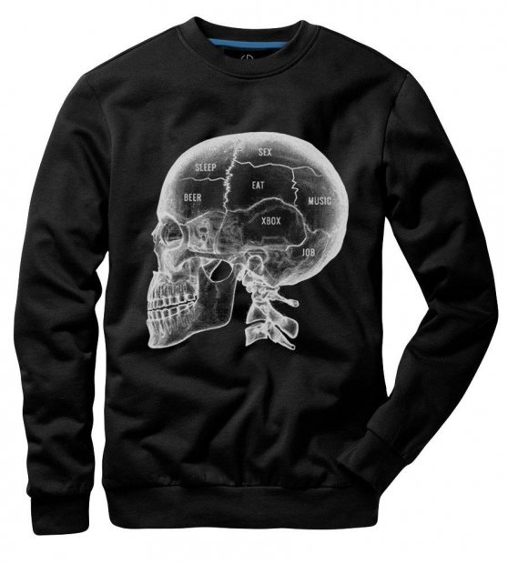 X - Ray Skull Black - Mikina Underworld