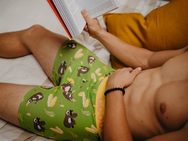 Party Sloth - Mens Fitted Trunks - Good Mood