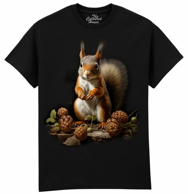 T-shirt Squirrel Food Black - TCH