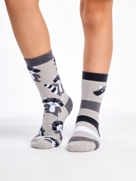 Happy Racoon - Warm Junior Socks - Good Mood
