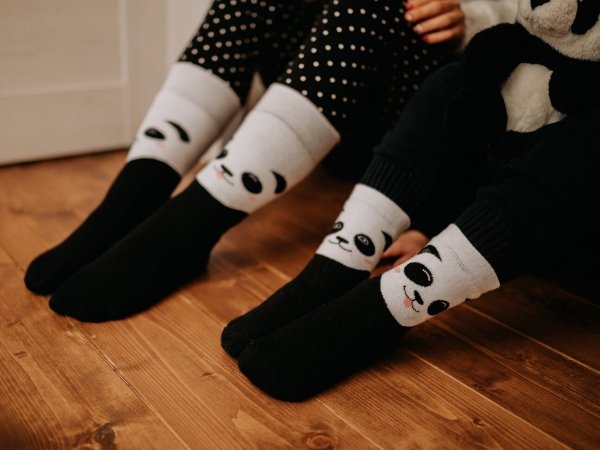 Wesoła Panda - Zimowe Skarpety Dziecięce