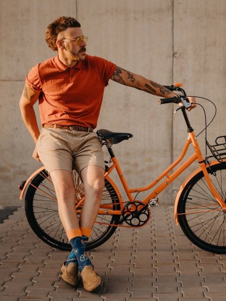 Pomarańczowy Rower - Skarpety Good Mood
