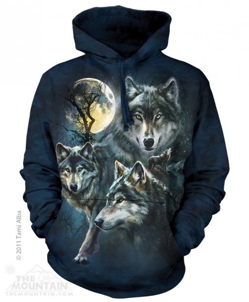 Moon Wolves Collage - Bluza The Mountain