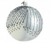 kula srebrna na choinkę / Silbern Weinachstkugeln - 12cm / Silver Christmas bauble - 12cm