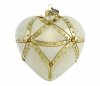 Weihnachtskugel Herz 9cm - Goldfrost