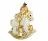 Christmas bauble Child on a horse 13cm - Golden ride