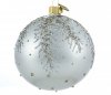 szklana bombka z gałązką / 10cm Ball - goldener Winter / 10cm ball - golden winter