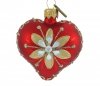szklana bombka serce z kwiatem / Herz 5cm - Gold / Heart 5cm - Gold