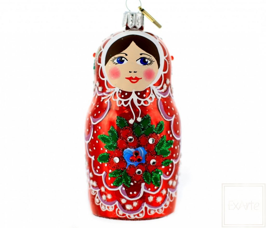 Christmas bauble matryoshka 10cm Folk ExArte
