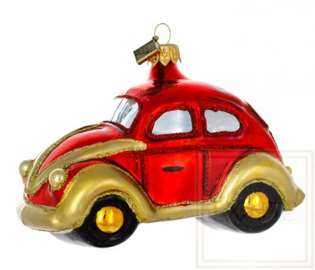 Weihnachtsbaumschmuck Auto 12cm - Rot