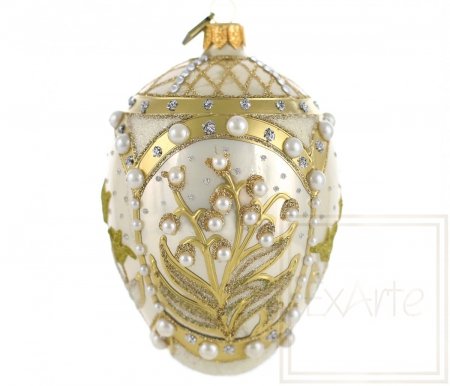 Christmas ornament egg 13cm - Flower windows