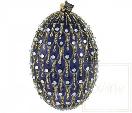 Christmas ornament ellipsoid 13 cm - Diamond grid