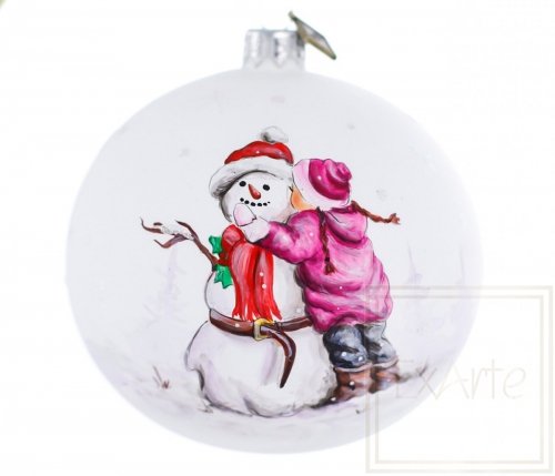 Weihnachtskugel 10 cm - Schneefreund