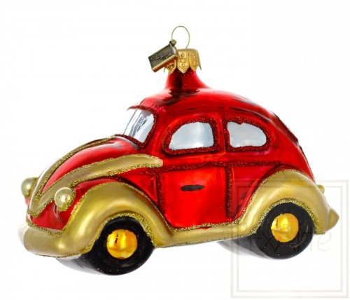 Christmas bauble Auto 12cm - Red Beetle
