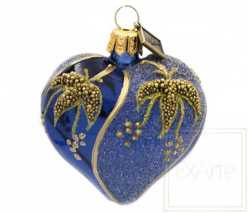 Christmas bauble Heart 5 cm – Navy blue