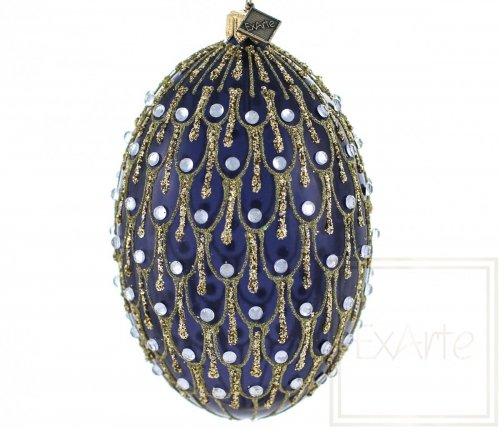 Christmas ornament ellipsoid 13 cm - Diamond grid