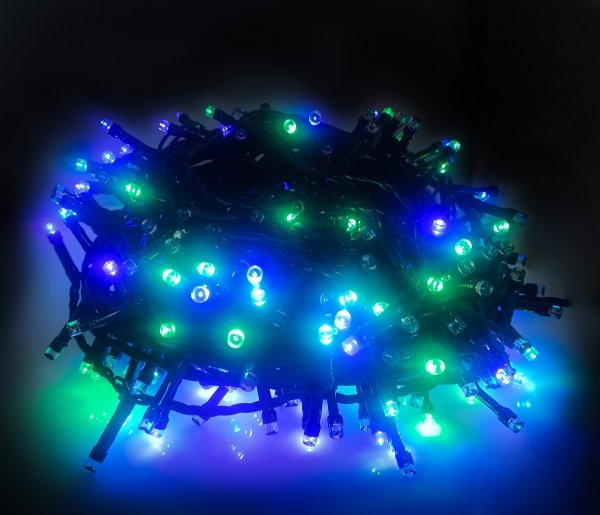 Lampki choinkowe kolorowe z animacją długość 20m