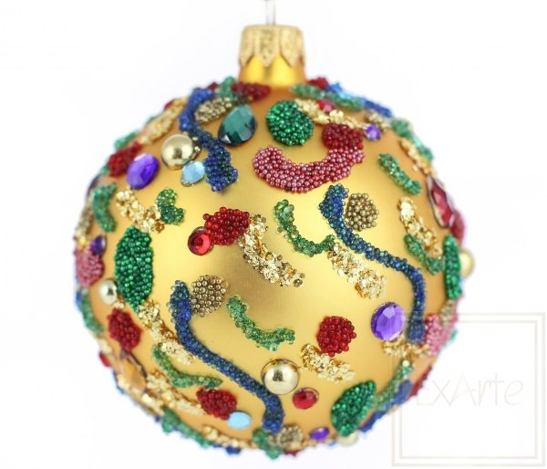 szklana bombka kolorowa kula / Kugel 8cm - Karneval Aromen