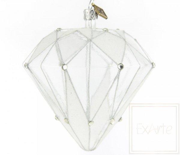 bombka w kształcie diamentu / Diamant 10cm - Kristall