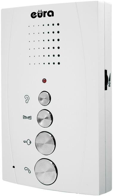DOMOFON &#039;&#039;EURA&#039;&#039; ADP-51A3 &#039;&#039;DIFESA&#039;&#039; - 1-rodzinny, 2 unifony, interkom, biały