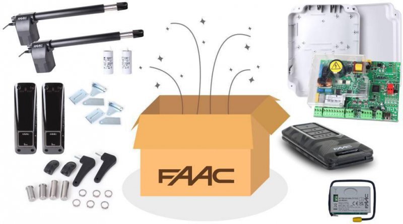 ZestaZestaw Alfa Long FDS - FAAC 414 do 10m bram dwuskrzydłowych
