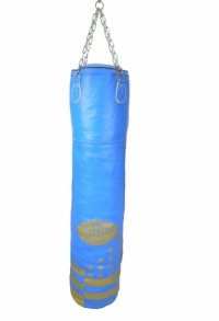 Worek bokserski skórzany 150/35 cm pełny WWS-STAR Niebieski 