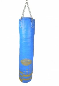 Worek bokserski skórzany 150/35 cm pełny WWS-STAR Niebieski